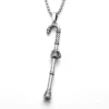 Christmas Candy Cane Men Necklaces Stainless Steel Pendant Chain Women Fashion Jewelry Punk New In Accessories Gifts Wholesale