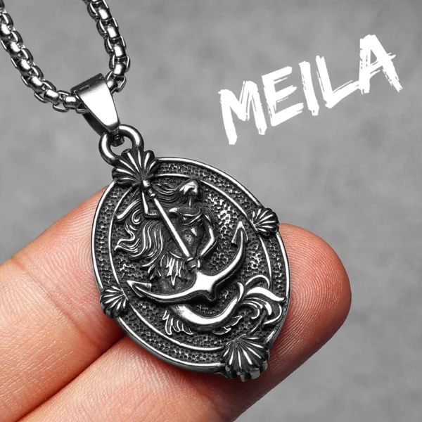S1801afb2220b4556bdda415608f50094B.webp Anchor Mermaid Amulets Men Necklaces Stainless Steel Pendant Chain Women Fashion Jewelry Punk New In Accessories Gifts Wholesale