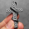 Cross Snake Men Necklaces Stainless Steel Pendant Chain Women Simple Fashion Jewelry Punk Amulets Accessories Gifts Wholesale