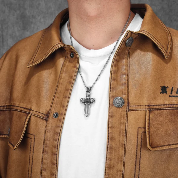 S1c9e1e8768f94bddbe43dbfc718d2e84U.webp Cross Skull Sword Men Necklaces Stainless Steel Pendant Chain Women Fashion Jewelry Punk New In Accessories Gifts Wholesale