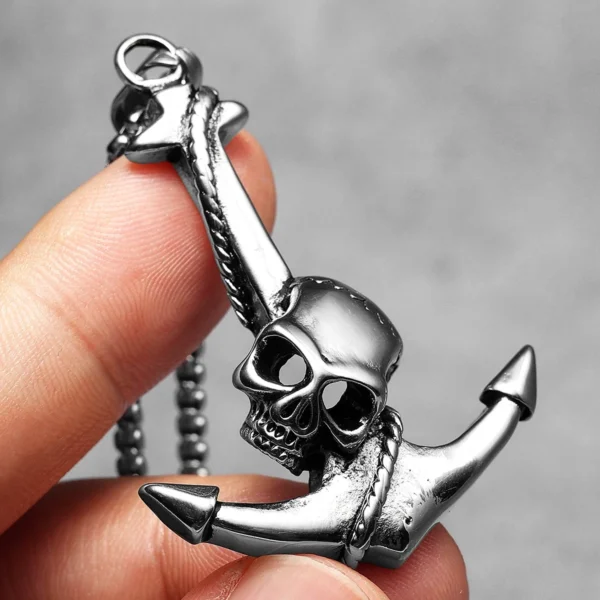 S22cde074e92f419aa0021cb23c736937p.webp Skull Anchor Amulets Men Necklaces Stainless Steel Pendant Chain Women Fashion Jewelry Punk New In Accessories Gifts Wholesale