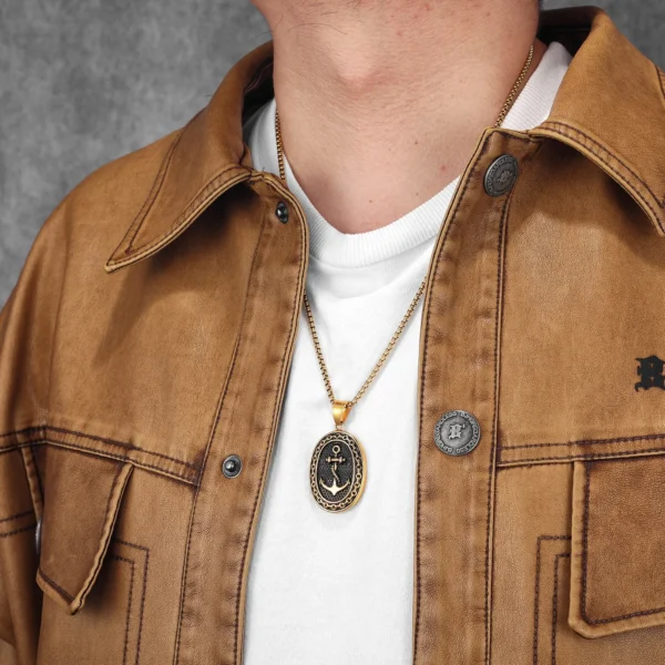 S23f880ca8bf84168ae875465b992fe67c.webp Anchor Simple Amulet Men Necklaces Stainless Steel Pendant Chain Women Fashion Jewelry Punk New In Accessories Gifts Wholesale