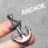 Pirate Anchor Stainless Steel Jewelry Men Simple Necklaces with Pendant for Male Women Punk Hip Hop Accessories Gifts Wholesale
