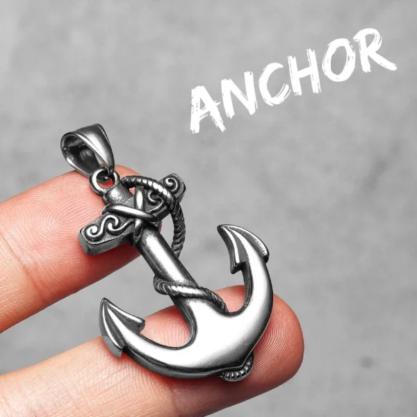 S2875db566eaa46819bd06c022d86d83bB.webp Pirate Anchor Stainless Steel Jewelry Men Simple Necklaces with Pendant for Male Women Punk Hip Hop Accessories Gifts Wholesale