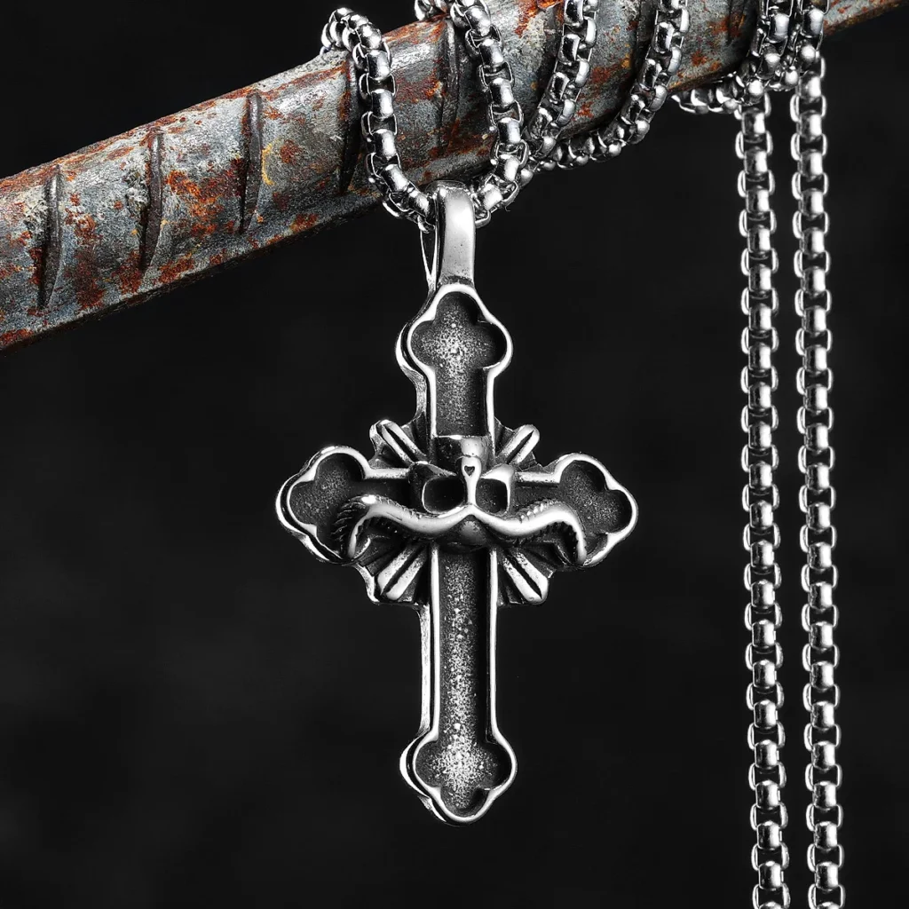 Satan Cross Men Necklaces Stainless Steel Pendant Chain Women Fashion Jewelry Punk Amulets New In Accessories Gifts Wholesale
