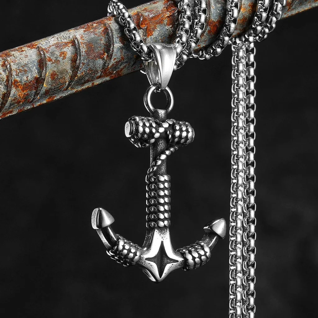 Simple Retro Anchor Men Necklaces Stainless Steel Pendant Chain Women Fashion Jewelry Punk New In Accessories Gifts Wholesale