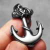 Pirate Anchor Stainless Steel Jewelry Men Simple Necklaces with Pendant for Male Women Punk Hip Hop Accessories Gifts Wholesale