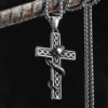 Cross Snake Men Necklaces Stainless Steel Pendant Chain Women Simple Fashion Jewelry Punk Amulets Accessories Gifts Wholesale