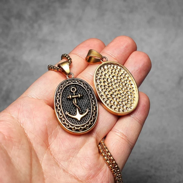 S46628d502cec4746995d31eb1daae9e9n.webp Anchor Simple Amulet Men Necklaces Stainless Steel Pendant Chain Women Fashion Jewelry Punk New In Accessories Gifts Wholesale
