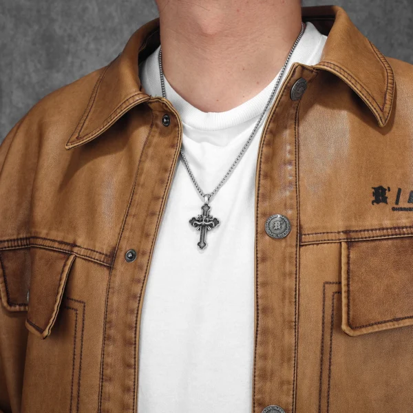 S4bfabb7a13bd4e92bfb05cc037a0cedcd-1.webp Satan Cross Men Necklaces Stainless Steel Pendant Chain Women Fashion Jewelry Punk Amulets New In Accessories Gifts Wholesale