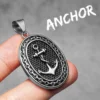 Anchor Simple Amulet Men Necklaces Stainless Steel Pendant Chain Women Fashion Jewelry Punk New In Accessories Gifts Wholesale