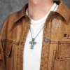 Death Saves Skull Cross Men Necklaces Stainless Steel Pendant Chain Women Fashion Jewelry Punk Gothic Accessories Gift Wholesale