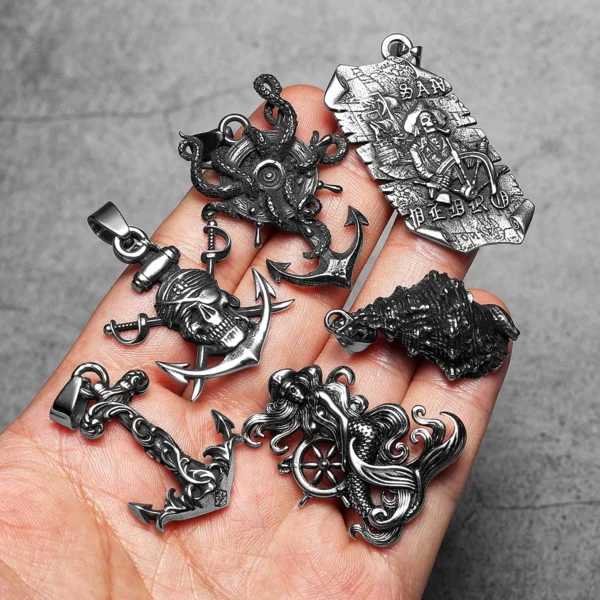 S67826a1394a647208ac145a8a25925991-2.webp Vintage Octopus Anchor Men Necklaces Stainless Steel Pendant Chain Women Fashion Jewelry Punk New In Accessories Gifts Wholesale