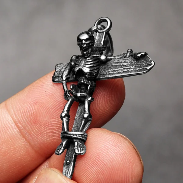 S6a379cfa64d54de0940c5c036268c7d3B-1.webp Jesus Skull Cross Men Necklaces Stainless Steel Pendant Chain Women Fashion Jewelry Punk New In Accessories Gifts Wholesale