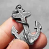 Pirate Anchor Stainless Steel Jewelry Men Simple Necklaces with Pendant for Male Women Punk Hip Hop Accessories Gifts Wholesale