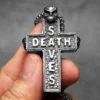 Death Saves Skull Cross Men Necklaces Stainless Steel Pendant Chain Women Fashion Jewelry Punk Gothic Accessories Gift Wholesale
