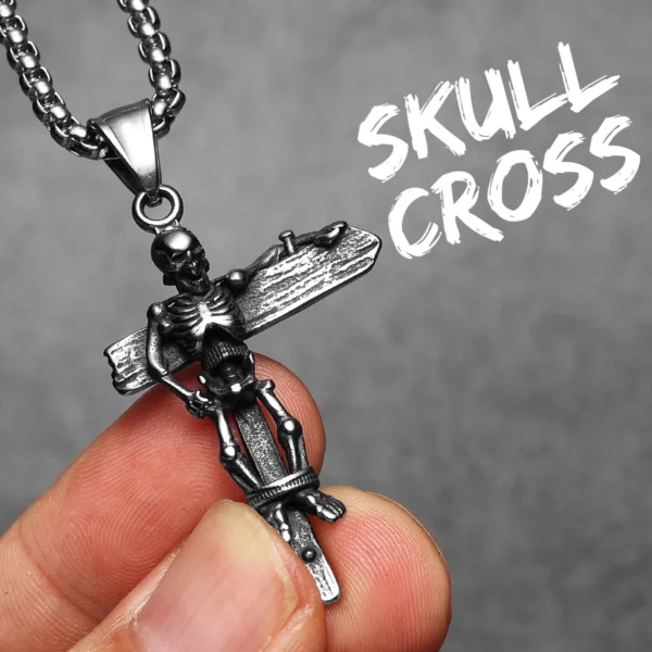 S757ba7d02c634738b0d635815d26ed75e.webp Jesus Skull Cross Men Necklaces Stainless Steel Pendant Chain Women Fashion Jewelry Punk New In Accessories Gifts Wholesale