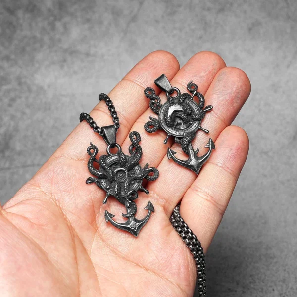 S76e8c7fc090146649ff8c489f8d5a393u.webp Vintage Octopus Anchor Men Necklaces Stainless Steel Pendant Chain Women Fashion Jewelry Punk New In Accessories Gifts Wholesale