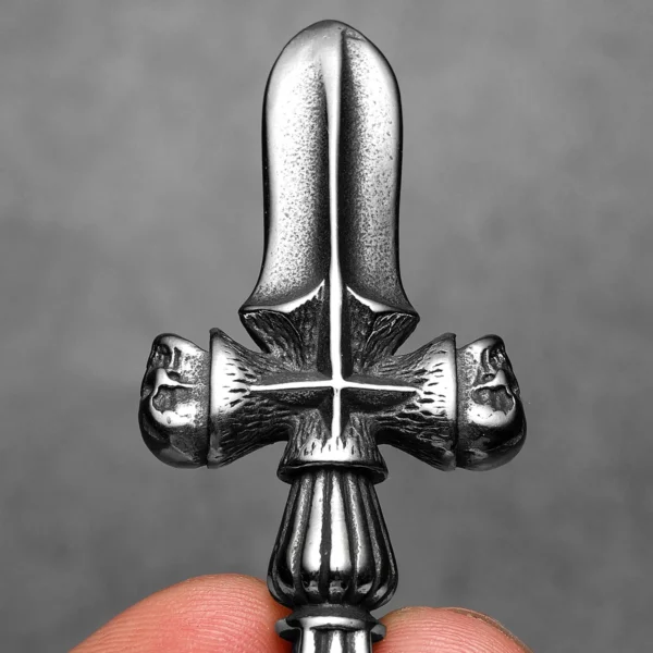 S7a6d6d4c473c41af816882808fc56e1e7.webp Cross Skull Sword Men Necklaces Stainless Steel Pendant Chain Women Fashion Jewelry Punk New In Accessories Gifts Wholesale