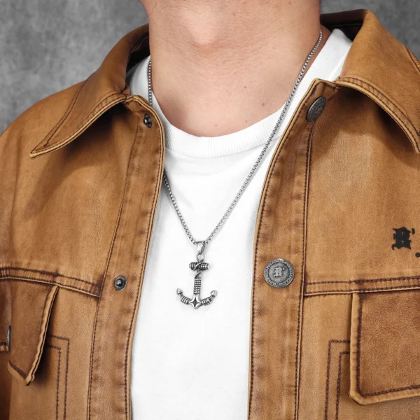 S7d7b790e0119471999afbd9d321648e6a.webp Simple Retro Anchor Men Necklaces Stainless Steel Pendant Chain Women Fashion Jewelry Punk New In Accessories Gifts Wholesale