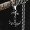 Sea Wave Anchor Men Necklaces Stainless Steel Pendant Chain Women Fashion Jewelry Punk New In Accessories Gifts Wholesale