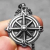 Simple Compass Amulets Men Necklaces Stainless Steel Pendant Chain Women Fashion Jewelry Punk New In Accessories Gifts Wholesale