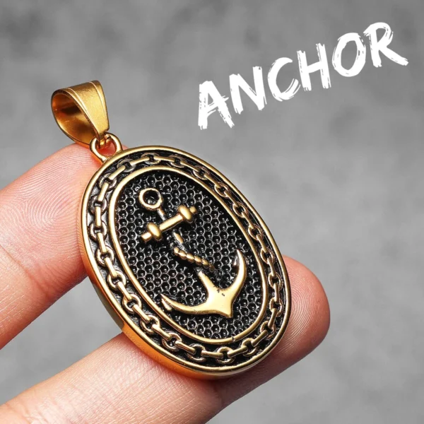 S8a4eb4fd5ec746ca84270f150989755bZ.webp Anchor Simple Amulet Men Necklaces Stainless Steel Pendant Chain Women Fashion Jewelry Punk New In Accessories Gifts Wholesale