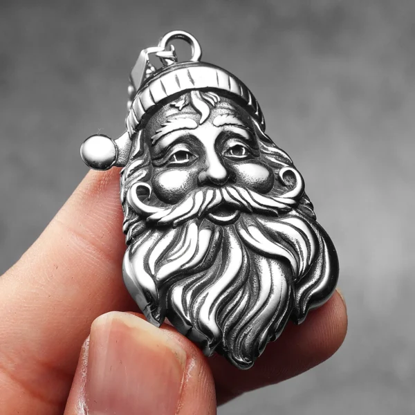 S8bbc3c5b29cc42f5b9cdd1103a7bdb4bP-3.webp Merry Christmas Santa Claus Men Necklaces Stainless Steel Pendant Chain Women Fashion Jewelry Punk Accessories Gifts Wholesale
