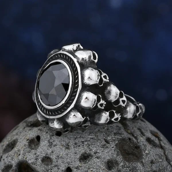 S97f5a2eceb3d422aa3ef5eabba68cbb3n.webp Cool Punk Domineering 316L Stainless Steel Heavy Sugar Skull Ring Mens Punk Rock Biker Jewelry Christmas Creativity Gift