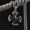 Flame Skull Cross Men Necklaces Stainless Steel Pendant Chain Women Fashion Jewelry Punk Gothic Accessories Gifts Wholesale