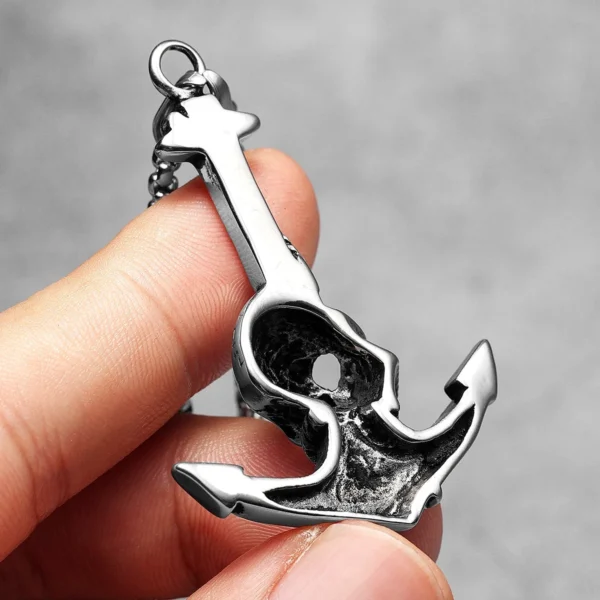S9bde5c1b15f64c00a837d86918d73daej.webp Skull Anchor Amulets Men Necklaces Stainless Steel Pendant Chain Women Fashion Jewelry Punk New In Accessories Gifts Wholesale