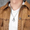 Pirate Anchor Stainless Steel Jewelry Men Simple Necklaces with Pendant for Male Women Punk Hip Hop Accessories Gifts Wholesale