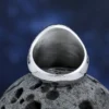 Stainless Steel Jewelry Ring Men Blue Stone Rings 2024 Trend Charm Fashion Male Women Finger Band Engagement Wedding Gift