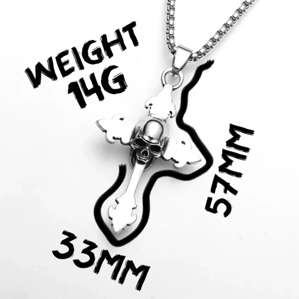 Sad835f52404f4245995d436a490bd30d4-2.webp Simple Skull Cross Men Necklaces Stainless Steel Pendant Chain Women Fashion Jewelry Punk New In Accessories Gifts Wholesale