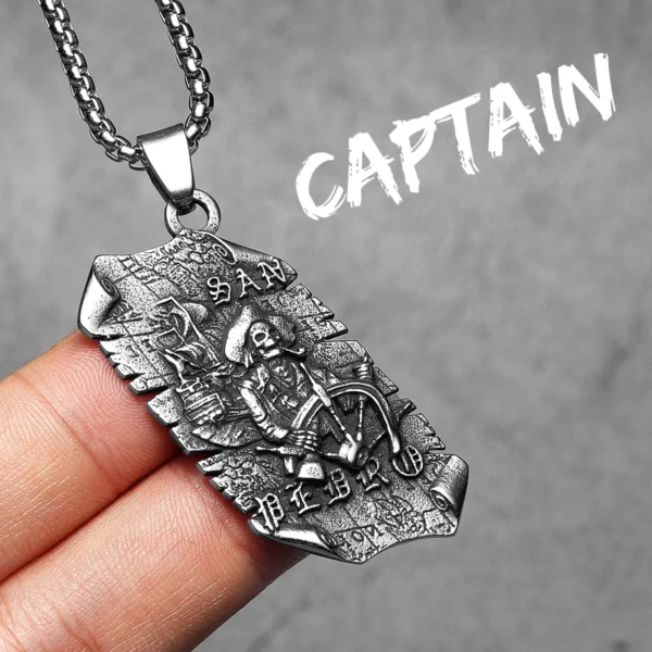 Sb2dcf9702cfb46f9b228d7388c4d3c8bF.webp Pirate Captain San Pedro Men Necklaces Stainless Steel Pendant Chain Women Fashion Jewelry Punk New Accessories Gifts Wholesale