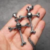 Skull Bone Cross Men Necklaces Stainless Steel Pendant Chain Women Fashion Charm Jewelry Punk New In Accessories Gifts Wholesale