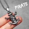 Pirate Skull Anchor Men Necklaces Stainless Steel Pendant Chain Women Fashion Jewelry Punk New In Accessories Gifts Wholesale