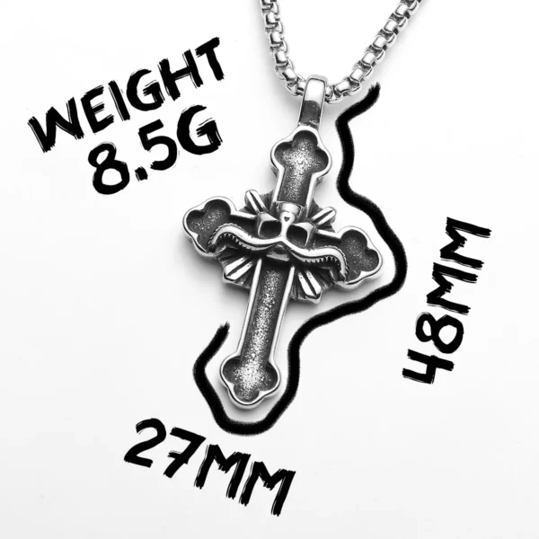 Sc7eb4055a0a843a2a19e7e0691458995G.webp Satan Cross Men Necklaces Stainless Steel Pendant Chain Women Fashion Jewelry Punk Amulets New In Accessories Gifts Wholesale