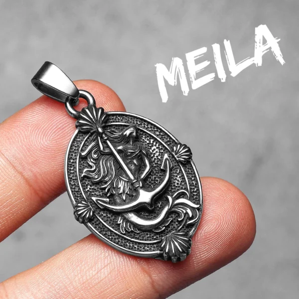 Sd4f15dbbea22434eb94941af9d4148e8h.webp Anchor Mermaid Amulets Men Necklaces Stainless Steel Pendant Chain Women Fashion Jewelry Punk New In Accessories Gifts Wholesale