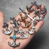 Anchor Sailor Rudder Men Necklaces Stainless Steel Pendant Chain Women Fashion Jewelry Punk New In Accessories Gifts Wholesale