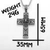 Lion Carving Flowers Cross Men Necklaces Stainless Steel Pendant Chain Women Fashion Jewelry Punk Accessories Gifts Wholesale