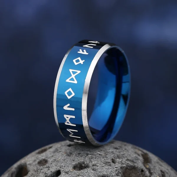 Se8e77a0df25149e49a29ecccbd3f8ec6W.webp Carbide Anillos for Men Stress Release Accessory Classic Stainless Steel Wedding Band Casual Viking Rune Sport Jewelry OSR1070