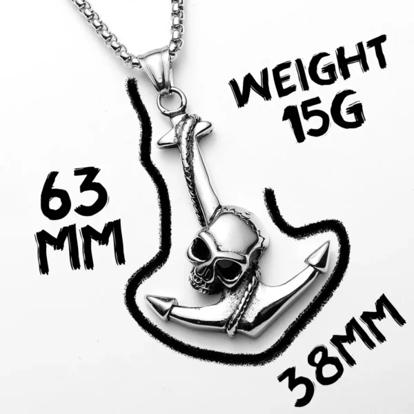 Sf0b4c50b4aaa4acc83596af7596d543aN.webp Skull Anchor Amulets Men Necklaces Stainless Steel Pendant Chain Women Fashion Jewelry Punk New In Accessories Gifts Wholesale