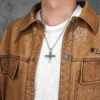 Skull Turquoise Cross Men Necklaces Stainless Steel Pendant Chain Women Fashion Jewelry Double Side Accessories Gifts Wholesale