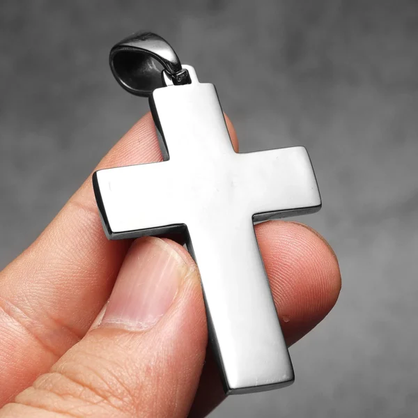 Sffe16becd0d74788a58a1096f20e025aF.webp Lion Carving Flowers Cross Men Necklaces Stainless Steel Pendant Chain Women Fashion Jewelry Punk Accessories Gifts Wholesale