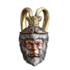 Solid S925 Silver Monkey King Wukong Pendant for Men and Women Tibetan DIY Accessories for Jewelry Crafting Yellow Is Copper