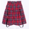 S0efab8acba7341eaabb9021c608f1e703.webp Women Girl's Gothic Punk Rock Dark Metal A Line A Shape Skirts Red Scotland Kilt Harajuku Lolita Pentagram Skirt Pentacle Belt