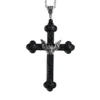 Goth Jewelry Red Black Crystal Cross Pendant Necklace For Women Men Gothic Punk Choker Necklaces Goth Jewelry