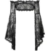 Sf76295a692fe43b881f463fa74f17658X.webp Vintage Dark Gothic Lace Long Flare Sleeve Overlay Shrug Covers One Shoulder Grunge Aesthetic Black Tops for Women